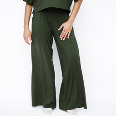 Women's Wide Leg Pant Set in Fir