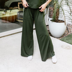 Women's Wide Leg Pant in Fir