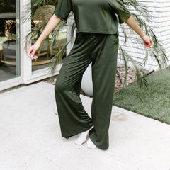 Women's Wide Leg Pant in Fir
