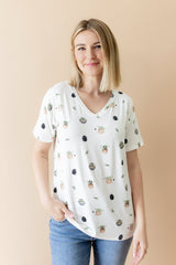 Women's Oversized V-Neck Tee in Grogu™
