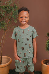 Drawstring Short in Groot