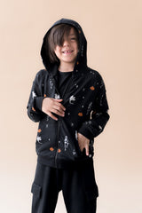 Zip-Up Hoodie in Halloween Friends