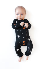 Zippered Romper in Halloween Friends