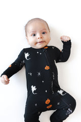 Zippered Romper in Halloween Friends