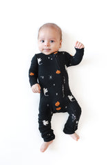 Zippered Romper in Halloween Friends