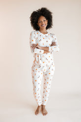 Women's Jogger Pajama Set in Halloween Teddy