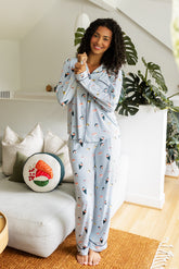 Long-Sleeved Women's Pajama Set in Ice Sushi