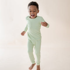 Long Sleeve Pajamas in Basil