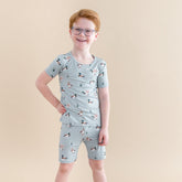 Short Sleeve Pajamas in Mallard Duck