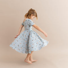 Twirl Dress in Mallard Duck