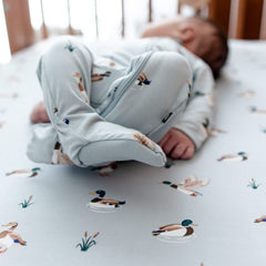 Zippered Footie in Mallard Duck