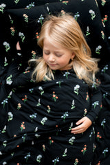 Toddler Pillowcase in Midnight Wildflower