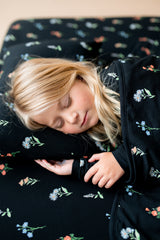 Toddler Pillowcase in Midnight Wildflower