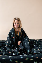 Youth Blanket in Midnight Wildflower 2.5