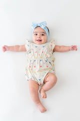 Bubble Romper in Pastel Mickey Mouse