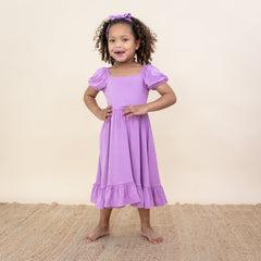 Puff Sleeve Twirl Dress in Poi