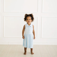 Polo Bodysuit Dress in Breeze