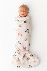 Sleep Bag Swaddler in Retro Rainbow 1.0