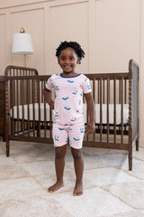 Short Sleeve Pajamas in Sakura Mahjong