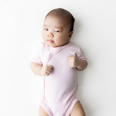 Pointelle Kimono Bodysuit in Sakura
