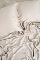 Bamboo Sateen Sheet Set in Sand Stone