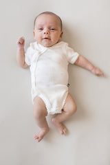 Pointelle Kimono Bodysuit in Sweet Pink Bow