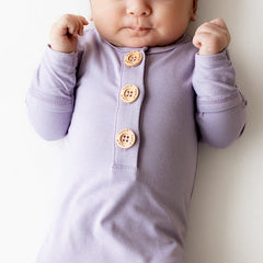 Knotted Day Gown with Hat Set in Taro