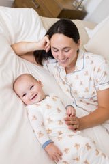 Women’s Short Sleeve Pajama Set in Teddy Bear