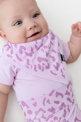 Bib in Thistle Leopard