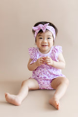 Bubble Romper in Thistle Leopard