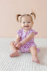 Twirl Bodysuit Dress in Thistle Leopard