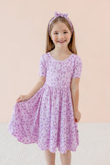 Twirl Dress in Thistle Leopard