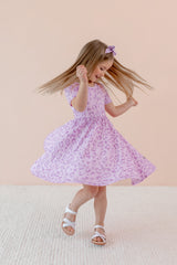 Twirl Dress in Thistle Leopard