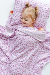 Toddler Blanket in Thistle Leopard 1.0