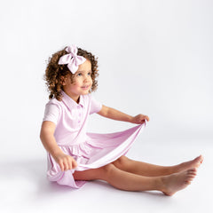 Polo Dress in Thistle