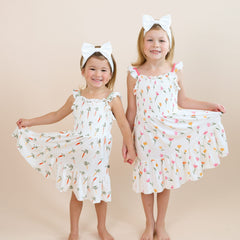 Smocked Dress in Tulip