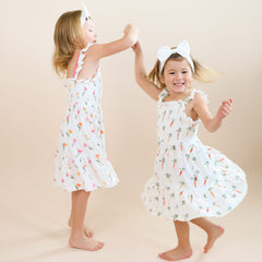 Smocked Dress in Tulip
