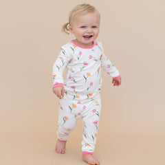Long Sleeve Pajamas in Tulip