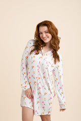 Long Sleeve Women’s Nightshirt in Tulip