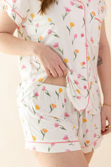 Women's Short Sleeve Pajama Set in Tulip