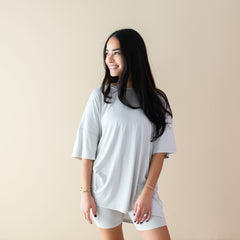 Women’s Biker Short Set in Oat