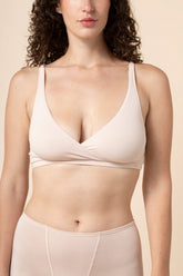 Women's Cross Front Bralette in Blonde