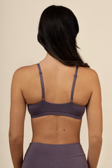 Women's Scoop Neck Bralette in Currant