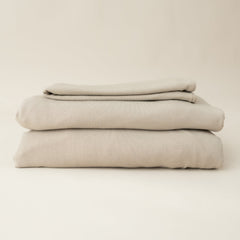 Fitted Sheet with Pillowcases in Almond