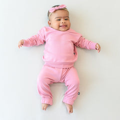 French Terry Jogger Set in Apple Blossom