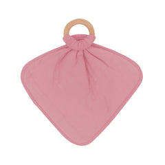 Lovey in Apple Blossom with Removable Wooden Teething Ring