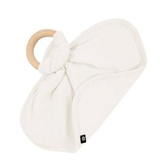 Lovey in Oat with Removable Wooden Teething Ring