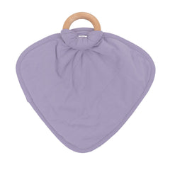 Lovey in Taro with Removable Wooden Teething Ring