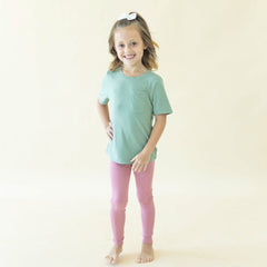 Ribbed Leggings in Apple Blossom