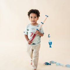 Toddler Crew Neck Tee in Fishing